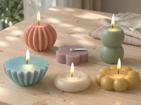 Molde silicona torre de velas con 6 formas 